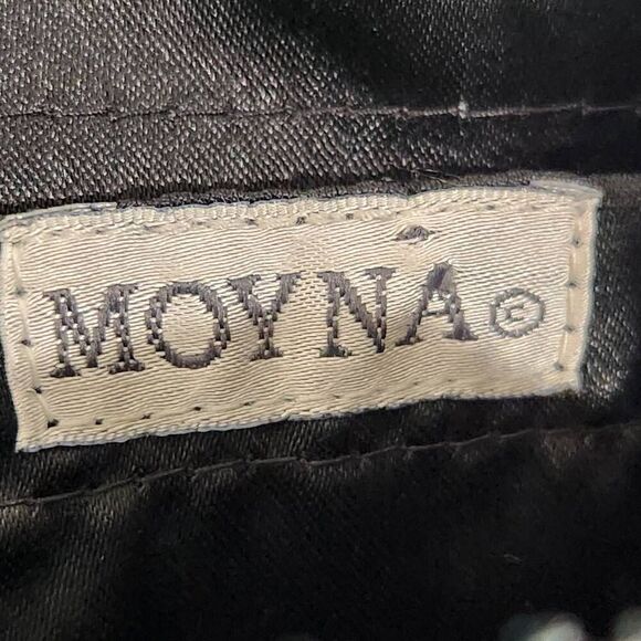 Moyna hand crafted suede bag embroidered beaded floral strap crossbody black NEW - Picture 7 of 10